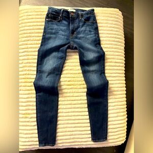 Women's Fidelity Denim Gwen High Rise Super Skinny Jeans Size 25 Dark Wash